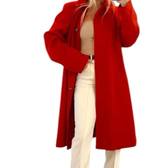 Banana Republic Red Coat (NWOT) - Picture 2 of 7